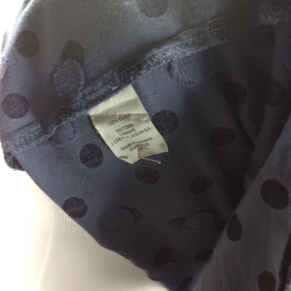J. Crew Factory Blue & Black Polka Dot Tunic - Picture 6 of 7